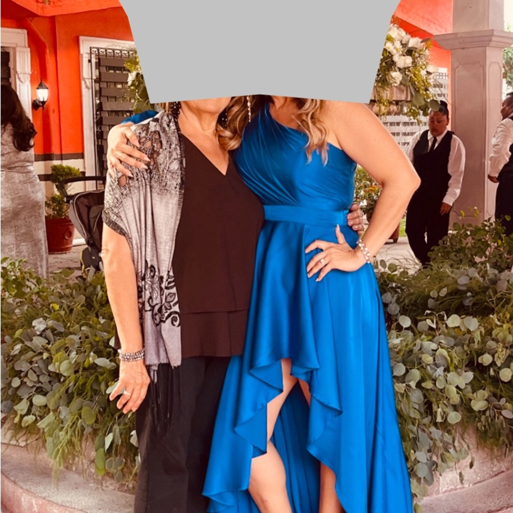 Ieena for Mac Duggal Gown One Shoulder High Low Size 10